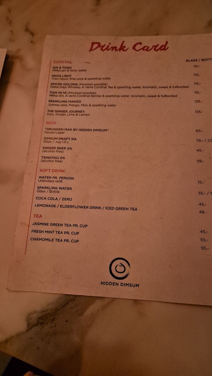 Menu - Hidden Dimsum photo 5